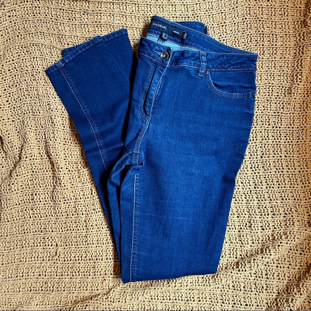 Long Tall Sally Denim Mid-rise Dark Skinny Jeans 30” X 32”